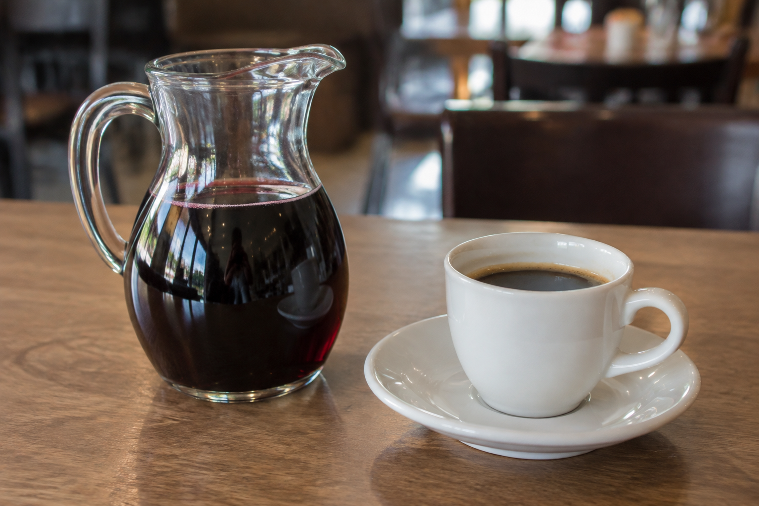 Uniquement 1/4 de vin et café
